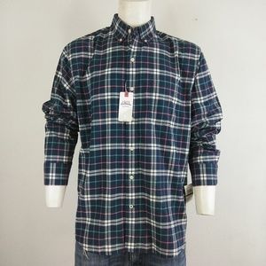Izod Saltwater NWT plaid men's button down shirt